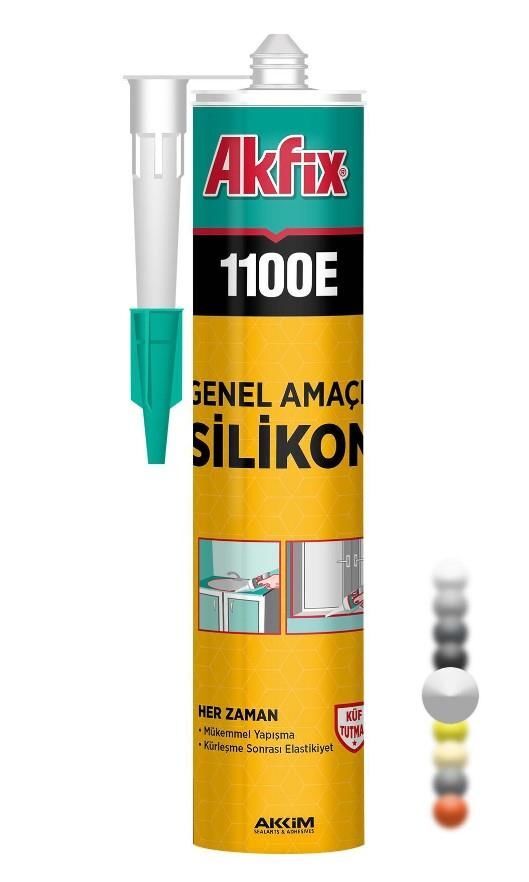 Akfix 1100E Şeffaf Silikon 280 gr