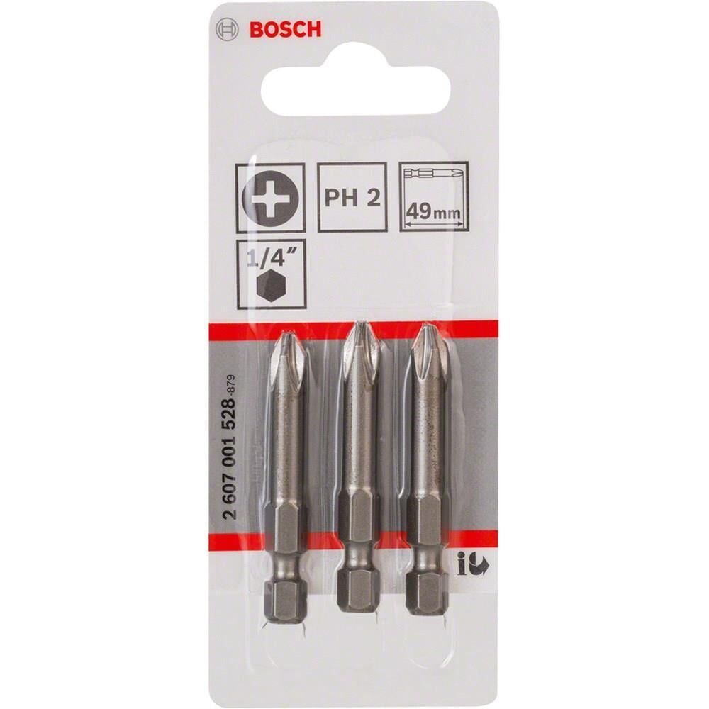 Bosch Bits Uç ExtraHard PH2 49 mm 3'lü