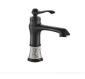 Victoria Mix Lavabo Bataryası Siyah(Kısa)
