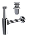 MOON PARLAK KROM SİFON - FELİX PUP UP''LI - (TAŞMA DELİKLİ) (MAX. 250 mm)