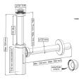 MOON PARLAK ALTIN SİFON - ELİXİR PUP UP''LI - (TAŞMA DELİKSİZ) (MAX. 250 mm)