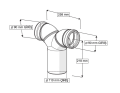 GÖMME REZERVUAR PİS SU ÇATAL DİRSEĞİ (Q90-90-110 X 260 mm)