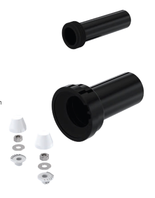 GÖMME REZERVUAR KADA SETİ  + M12 KONİK BURÇ VE TAPA ( Q90X220 + Q45X180 mm )