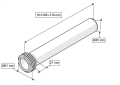 GÖMME REZERVUAR KADA SETİ + M12 KONİK BURÇ VE TAPA ( Q90X350 + Q45X310 mm )