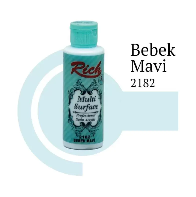 Rich Multi Surface 2182 Bebek Mavi Akrilik Boya 120 cc