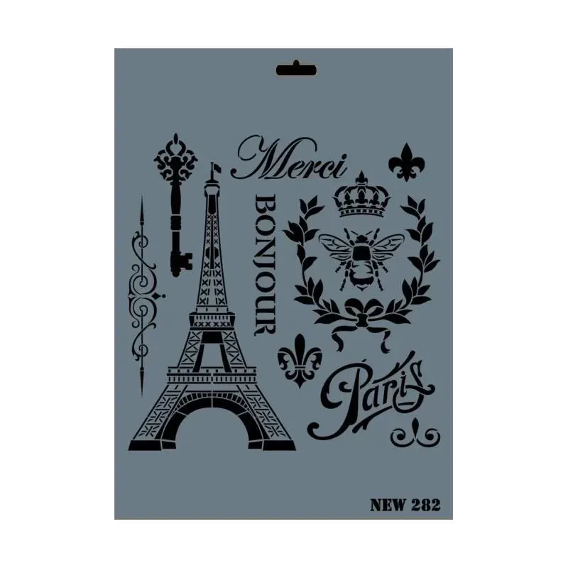 Rich New Seri N-282 Stencil 35x25 cm