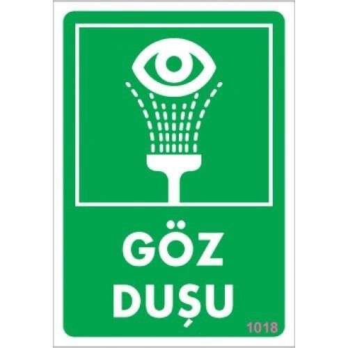 Göz Duşu Uyarı Levhası 17,5x25 KOD:1018