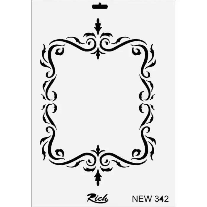 Rich New Seri N-342 Stencil 35x25 cm