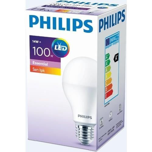 Philips Led Ampul 8 Watt Sarı Renk E27  Duy