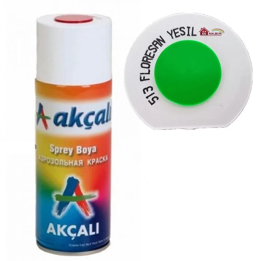 Akçalı Sprey Boya 400 ml 513 Florasan Yeşil