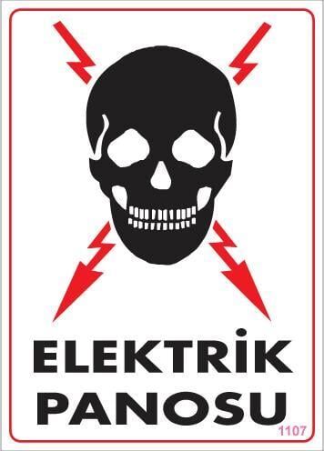 Elektrik Panosu Uyarı Levhası 25x35 KOD:1107