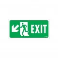 Exit Sol Aşağı Uyarı Levhası 17,5x25 KOD:958