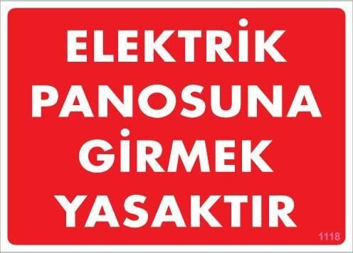 Elektrik Panosu Levhası 25x35 KOD:1118