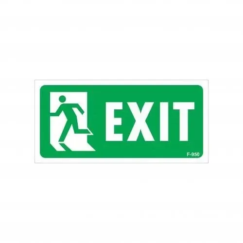 Exit Sol Uyarı Levhası 17,5x25 KOD:950