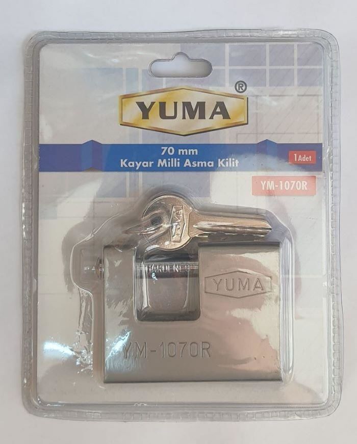 Yuma YM 1070R  Kayar Milli Asma Kilit 70 mm