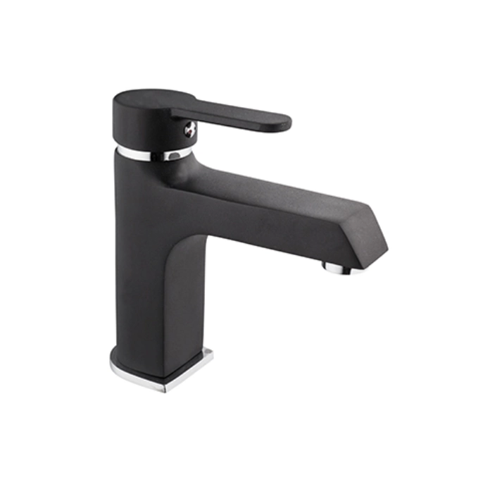 KARE - STİL MİX LAVABO BATARYASI (SİYAH - KROM)