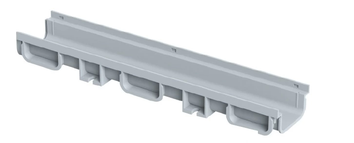 PLASTİK DRENAJ KANALI ALTTAN ÇIKIŞLI 130x75x500 mm