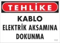 Elektrik Kablosu Uyarı Levhası 25x35 KOD:1117