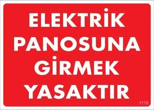 Elektrik Panosu Levhası 25x35 KOD:1118