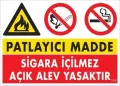 Patlayıcı Madde Uyarı Levhası 25x35 KOD:786