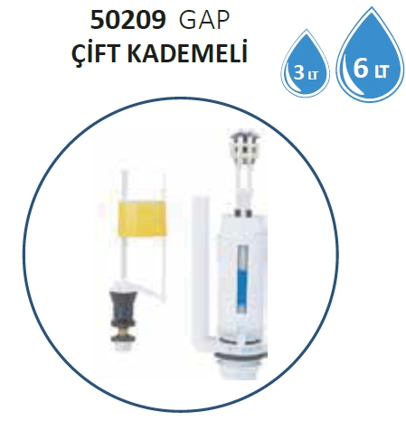 JAPAR - Gap Çift Kademeli Rezervuar iç takım ( 3-6 LT )